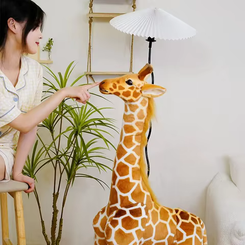 40cm Simulation Giraffe Doll Real Life Giraffe Plush Toys Cute Stuffed Animal Dolls Birthday Gift Kids Toy Bedroom Madagascar 12 best sales madagascar toy - №10