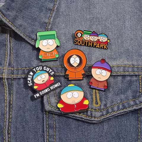 Cartoon Animated Character Enamel Pins Custom Cute Metal Brooches Lapel Badges Funny Party Jewelry Gift for Kids Friends 10 best sales gold star brooch - №3