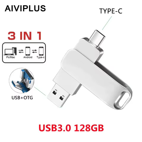 USB C Type C USB3.0 Flash Drive 32GB 64GB 128GB 256GB Pen Drive for Huawei and Andriods SmartPhone 10 best sales huawei pen - №4