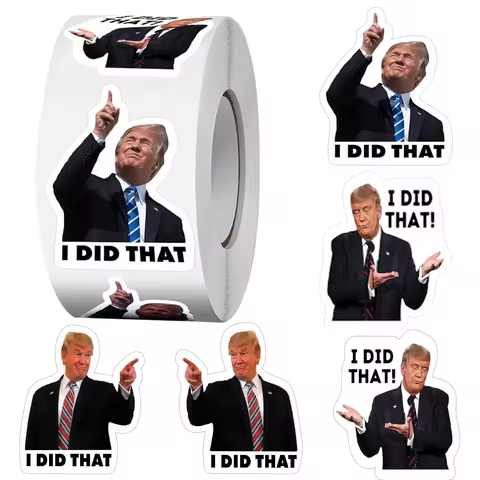 200 PCS Trump I Did That Stickers Funny Donald Trump Merchandise Self-Adhesive Car Bumper Labels Roll. 10 best sales trump stickers - №7