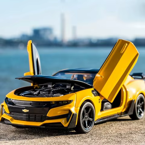 Scale 1/32 Camaro Toys Model Car Alloy Metal Diecast With 4 Door Opened Sound Light Pull Back Vehicle for Boy Gift Collection 12 best sales audi r8 lego - №7