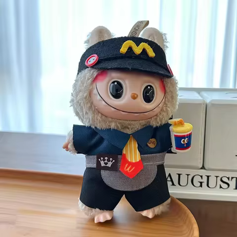 For 17cm Labubu Doll Clothes Hoodies Doll Clothes Color Match Hoodies Dolls Accessories Cute Decoration Little Cloths 12 best sales doll hoodie - №3