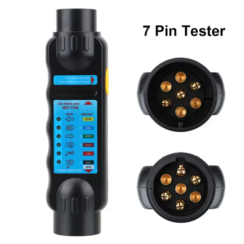 12V 7 Pin Car Towing Light Tester Trailer Plug Socket Diagnostic Tools Caravan Towing Tow Bar Light Wiring Test Accessories 10 best sales moto g power 2022 - №8