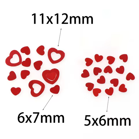 Red Love Heart Table Confetti Valentines Day Party Sequins Confetti Wedding Engagement Anniversary Bridal Shower Birthday Party 12 best sales confetti wedding - №8
