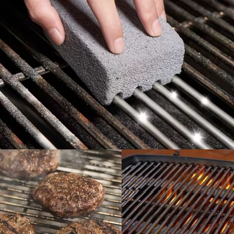 Effortlessly Clean Your BBQ Grill with This BBQ Grill Cleaning Brush Brick! 8 best sales electric grill brush - №1