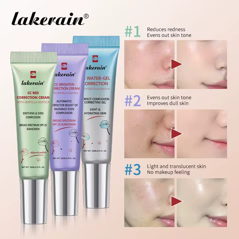 3Colors CC Cream Liquid-Based Full Coverage Cream Waterproof Long-Lasting Correct Redness Foundation erborian Korean Cosmetics 10 best sales cerave cream - №8