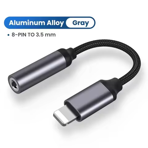 3.5mm Jack AUX Cable 8-Pin Lighting Interface To AUX Headphone Adapter Audio Kable Connector Splitter For iPhone 14 13 12 11 8 best sales 8 pin 3.5mm jack - №7