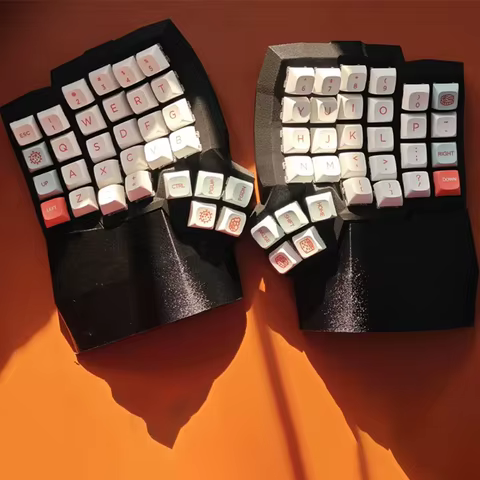 Dactyl Manuform Split Keyboard Ergonomic Curved Keyboard Customized VIAl Key Change Wired Single-mode Office Gaming Keyboard 12 best sales dactyl - №8