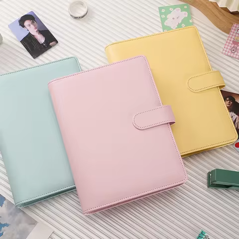 A5 Kpop Photocard Binder with 20 pages 4-Pocket Card Collector Album with 80 Card Slots PU Leather Cover Organizing Cards 10 best sales card binder 4 pocket - №3