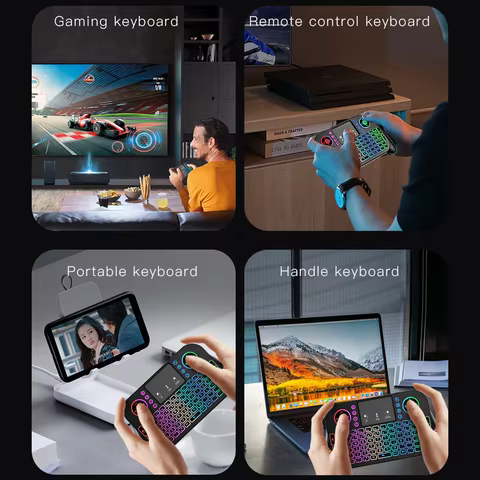 Mini Wireless Keyboard V8 7 Backlit 2.4G Bluetooth Air Mouse Remote Control Touchpad for Android TV Box 12 best sales bluth - №12