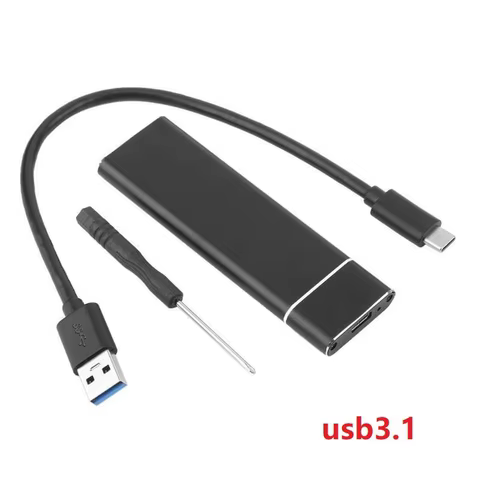 Aluminum Alloy M.2 HDD Enclosure Case Hard Drive Box B-KEY External Hard Drive Box USB C Interface Support SATA & NVME Protocol 10 best sales hdd rack - №5