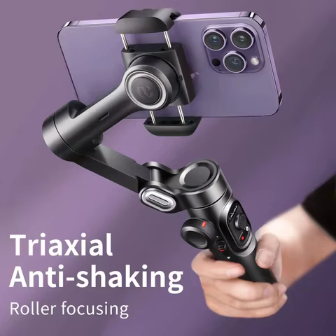AOCHUAN 3-Axis Handheld Gimbal Stabilizer SmartXE for Smartphone for iPhone Android AI Face Tracking TikTok Vlog 8 best sales drone dji phantom 3 - №6