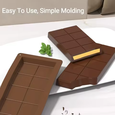 Chocolate Bar Mold - Non-Stick Chocolate Molds, Food Grade Silicone Deep Choccy Dubai Chocolate Bar Pistachio 10 best sales chocolate penis mould - №2