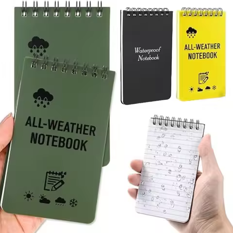 Waterproof Pocket Notebook Tactical All Weather Pocket Notepads With Lined Pages, Spiral Notebook Mini Memo Pad Note Pads 12 best sales field notes cover - №4