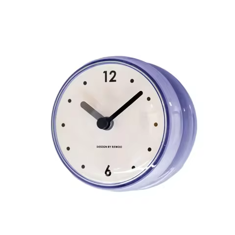 Kitchen Sucker Wall Clock Bathroom For Home Sucker Wall Clock Bathroom Wall Clock Pink Plastics Waterproof Anti-Fog Black 6 best sales wall clock black - №3