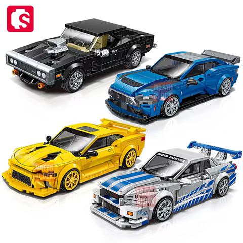 SEMBO BLOCK City Famous Technical Sports Car Supercar Model Assembly Building Block Classic Speed Vehicle Bricks Boy Toys Gifts 12 best sales audi r8 lego - №11