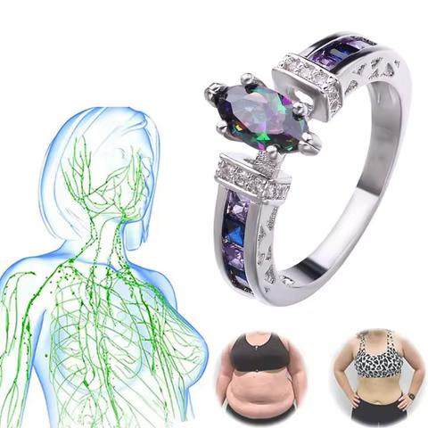 Women Torina Crystal Quartz Ionix Ring Ionix Therapy Quartz Crystal Ring For Weight Loss Lymph Drainage Magnetic Therapy Rings 6 best sales fifth harmony - №5