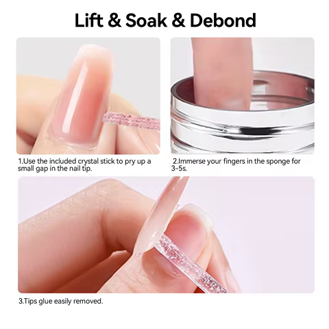 BORN PRETTY 80ml Press-On Nail Debonder 5S Quick Remover False Nail Tips Debonder Removing Glue Faster Dissolve Liquid Manicure 12 best sales debonder - №6