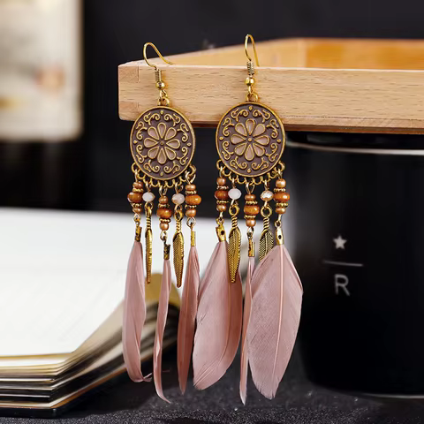 12 best sales boho beaded earrings - №9