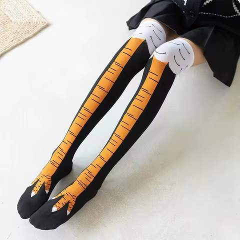 Trendy Women Socks With Knee Length Chicken Feet Funny Personalized Realistic Chicken Feet Birthday Gifts Trendy Sports Socks 10 best sales big bang lego - №6