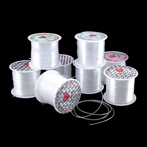 100M Plastic Crystal DIY Beading Fishing Line No Elastic Cord Rope For Jewelry Making Supplies Wire Jeweleri String Thread 12 best sales rhinestone pendants for jewelry making - №7