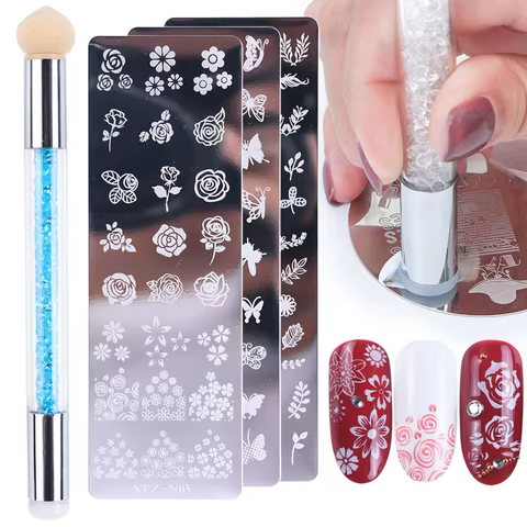 8 best sales flower nail stamp - №1