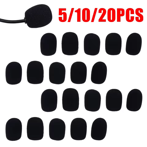5pcs Soft Elastic Sponge Microphone Head Cover for Headset Collar Mic 10 best sales mic foam cover - №3