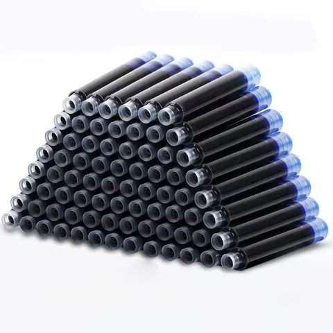 50pcs Fountain Pen Ink Cartridge Refills Bottle 4 Color Disposable Dia 3.4mm 2.6mm School Office Stationery Supplies CW-159 6 best sales fountain pen ink - №3