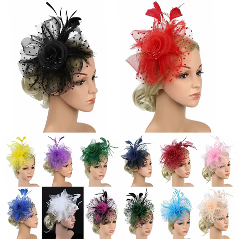 10 best sales pink fascinator - №7