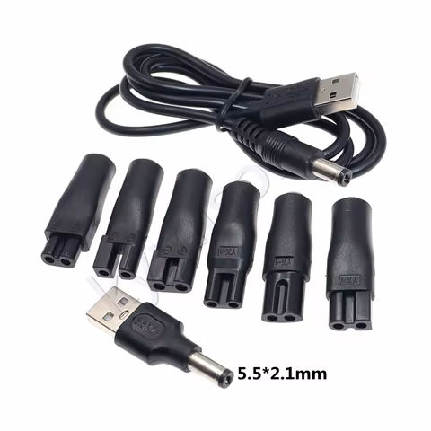 8 PCS Power Cord 5V Replacement Charger USB Adapter Suitable for All Kinds of Electric Hair Clippers 10 best sales dell 7400 - №5