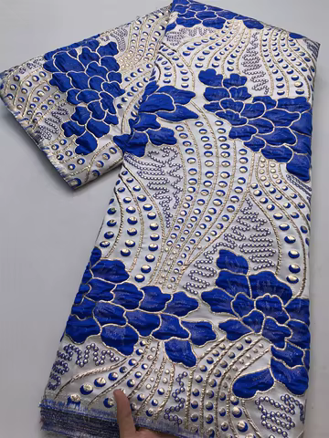 Brocade Jacquard Lace Fabrics Latest Nigerian Damask Lace Fabrics Lace for diy Women Evening Dresses High Quality, 2.5Yards 4090 12 best sales brocade fabric nigeria - №8