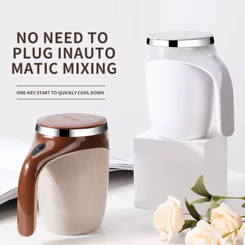 Automatic Stirring Cup Mug Rechargeable Portable Coffee Electric Stirring Stainless Steel Rotating Magnetic Home Drinking Tools 8 best sales cup mixer - №2