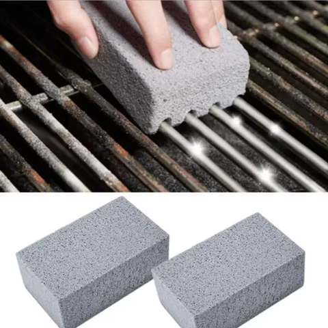BBQ Grill Cleaning Brush Brick Block Barbecue Cleaning Stone Pumice Brick For Barbecue Rack Outdoor Kitchen BBQ Tools mangal 6 best sales grill cleaning brush - №2
