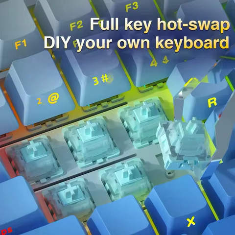 AULA F108 Keyboard 100% Layout 1K Polling Rate Mechanical Gaming Keyboard Hot Swappable Linear Switch with Macro Software 10 best sales 108 keyboard kit - №3