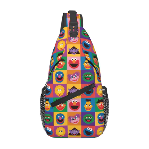 Sesamed Streeted Sling Bag Chest Crossbody Shoulder Sling Backpack Outdoor Sports Daypacks Men Women School Bags 6 best sales sesame street bag - №6