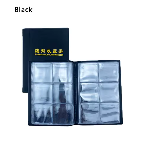 60 Piece/Coin Collection Album Coin Storage Book Can Put less than 40 mm Coins have Anti-slip cover Coin Hold Book 6 Grids/page 12 best sales album coin - №12