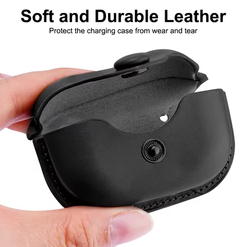Luxury Shockproof PU Leather Wireless Earphone Cover Case Fit for Airpods 1/2/3 Pro 1/2 Generation Protection Sheath Classical 8 best sales beats fit pro case cover - №5