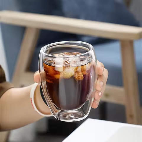 5 Sizes Double Wall Insulated Glass Cup Clear Espresso Coffee Mugs Handmade Beer Mug Tea Milk glass Whiskey Glass Cups Drinkware 12 best sales nicotine liquid - №10