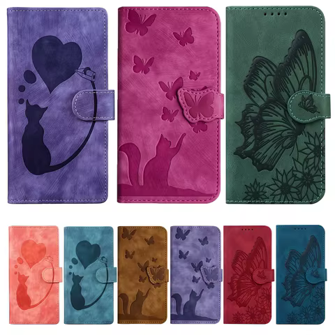Flip Case for Samsung Galaxy A55 A54 A56 A35 A34 A25 A24 A15 A14 A05S A13 A23 A53 Cases Cat Butterfly Leather Wallet Back Cover 12 best sales samsung a15 flip case - №9