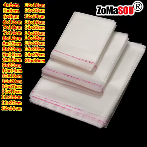 1000-100Pcs OPP Self Adhesive Clear Plastic Bag Transparent Cellophane Bags Self Sealing for Jewelry Gift Cookie Candy Packaging 10 best sales mug gift box - №8