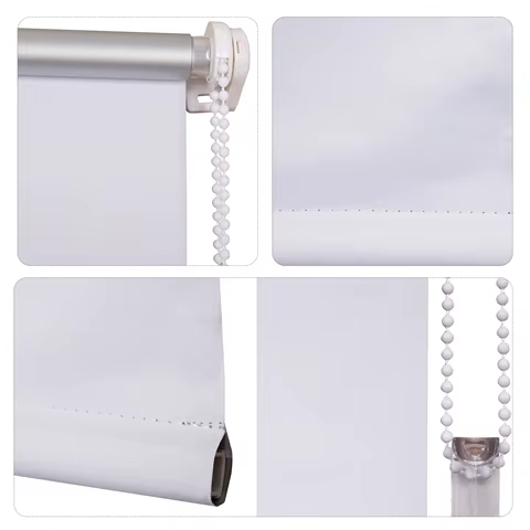 Blackout Roller Blind Thermo Roller Blind No Drilling Required Side Pull Opaque Privacy Sun Protection for Windows Doors Kitchen 8 best sales roller blinds for windows - №1