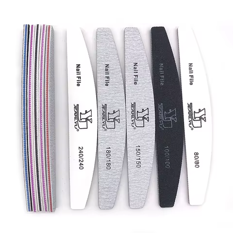 5Pcs/Lot Nail File Mix Color Limas 80/100/150/180/240 Grit Professional Sandpaper Cuticle Remover Buffer Files Manicure Tool Set 10 best sales mini nail file - №2