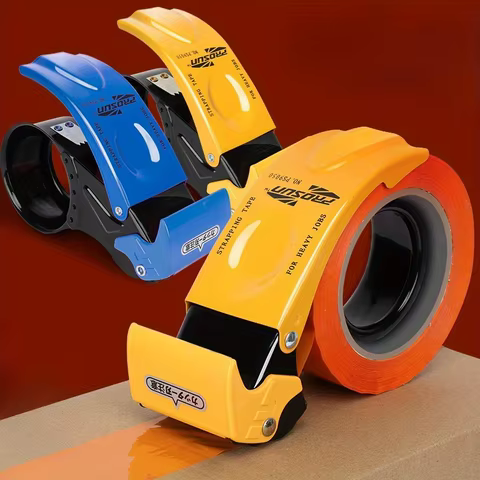 Heavy duty handheld packaging tape dispenser, automatic cutting and sealing, metal structure,used for efficient sealing of boxes 10 best sales automatic tape dispenser - №4