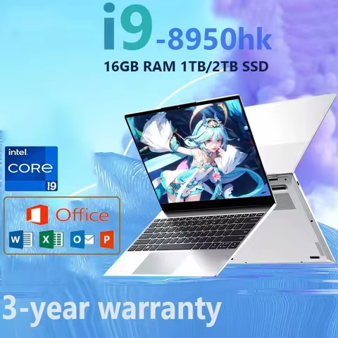Portable Notebook Windows 11 Pro 14.1 inch Laptop Computer HD Screen Intel Core i9 8950HK 16GB RAM 1TB 2TB SSD laptops PC 10 best sales i9 laptop - №2