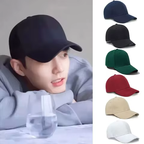 Solid Color Hat Female Face Small Spring And Summer Black Casual And Versatile Baseball Cap Sunshade Sunscreen Cap Man 8 best sales iron hide - №4
