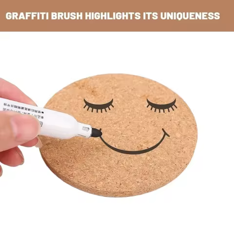 30/1PCS Non-Slip Cork Coaster Natural Round Wooden Cup Mat Heat Insulation Pads Tea Coffee Mug Drinks Holder Table Decoration 10 best sales round table mat 90cm - №3