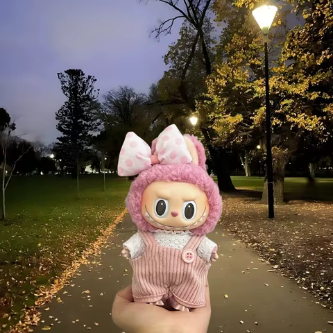 For 15/17cm Labubu V1 V2 Doll Clothing Fashion Hoodie and Pants Set Korean Idol Trendy DIY Doll Clothing Accessories Toy Gift 12 best sales doll hoodie - №5