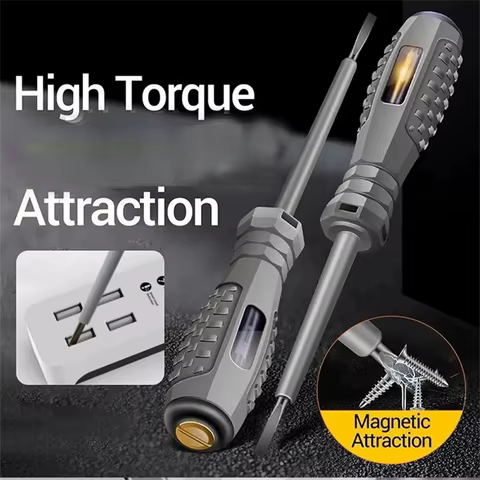 Multifunctional Electrician Test Screwdriver AC Non-contact Induction Test Pen Voltage Tester 70-600V Red Green Induction Lights 10 best sales technician - №7