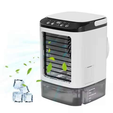 Portable air conditioner 3-speed Mini Air Conditioning 900ml Water Tank Air Cooler with 7-color Night Light For Office Bedroom 10 best sales air conditioner btu - №5