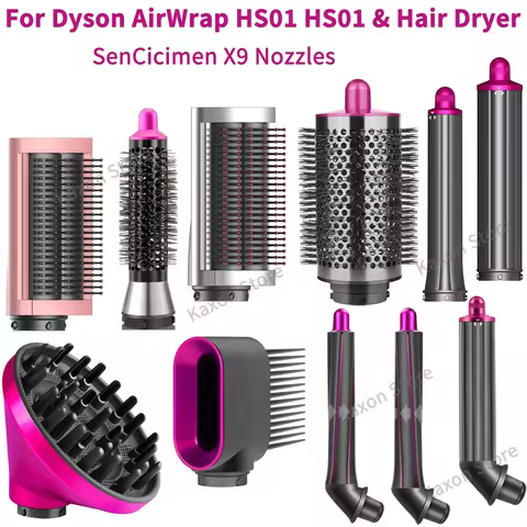 For Dyson Airwrap HS01/05 Hair Styling Nozzle Brush Anti Hair Nozzle For Dyson Hair Dryer 30/40mm AutoCurling 360°Roating Nozzle 8 best sales dyson airwrap brush - №3